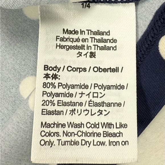 CREWCUTS Girls' Navy Blue Polka Dot Printed Rash Guard with UPF 50+ Size‎ 8 - Picture 7 of 7